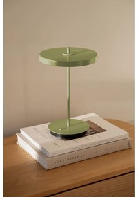 Зелена метална LED настолна лампа с метален абажур (височина 31 cm) Asteria Move – UMAGE