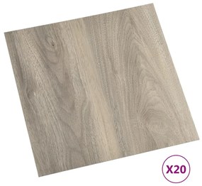 330157 vidaXL Самозалепващи подови дъски 20 бр PVC 1,86 м² таупе