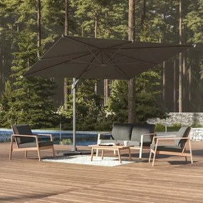 Градински чадър със странична стойка Hesperide Melhia, Накланящ се, Olefin, 3x3 m - Глина/Лен