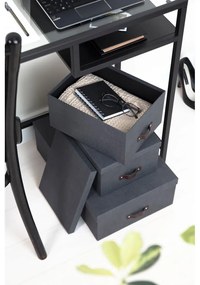 Комплект от 3 черни кутии за съхранение Inge - Bigso Box of Sweden