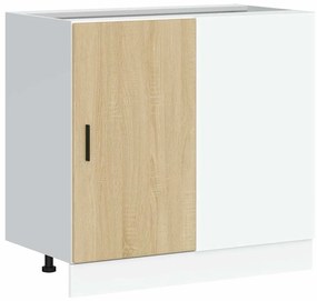 854291 vidaXL Долен шкаф за мивка Lyon Инженерно дърво дъб сонома