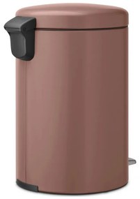 Кош за боклук с педал Brabantia NewIcon 1008849, 20 л, Плавно затваряне, Противоплъзгаща основа, Сатенено покритие, Кафяв