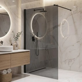 Параван за душ Rea Flexi Grey / Black 130