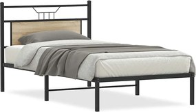 4106786 vidaXL Рамка за легло без матрак сонома дъб 100x190 см инженерно дърво