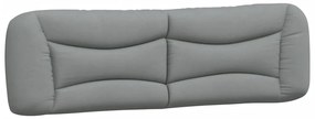 374600 vidaXL Мека табла за легло, светлосива, 180 см, плат