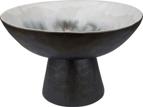 Черна/в цвят слонова кост глинена купа ø 31,5 cm By Hand – Mette Ditmer Denmark