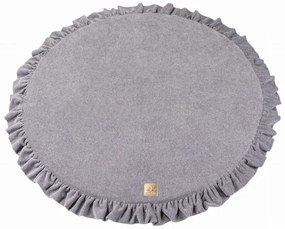 Сиво детско килимче за игра ø 100 cm – Meowbaby