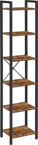 Стелаж NAVARO 40x179x30 см кафяв/черен