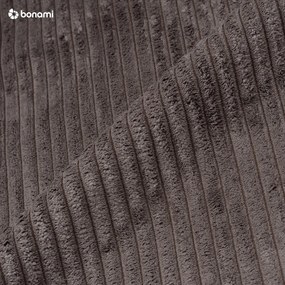 Кафяво-сива табуретка от рипсено кадифе Nihad – Bobochic Paris