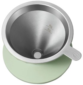 Комплект за ръчно филтрирано кафе Buydeem CD1024-CG, 300 мл, Закалено стъкло, Неръждаема стомана, Зелен