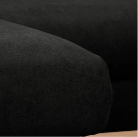 Черен ъглов диван (ляв ъгъл) Beata - Ropez