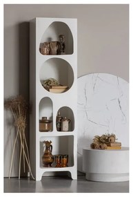 Бял шкаф за книги 48x180 cm Caz - WOOOD