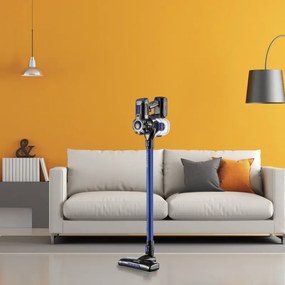 Вертикална прахосмукачка Ariete SCOPA 2722/00, 120W, 1 л, 2 скорости, Моторизирана четка с LED, Индикатор за батерия, Син