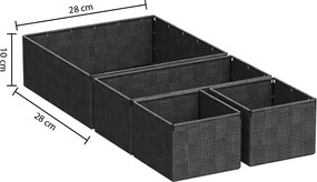 Сет кош за съхранение 5five Lise, 4 бр - Сив