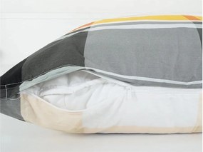 Оранжево единично крепирано спално бельо 140x200 cm Orabge Kube – B.E.S.