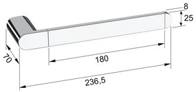 Бяла стенна месингова поставка за кърпи Flori – Sapho