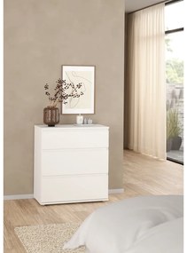 Бял нисък скрин 77x84 cm Nova – Tvilum