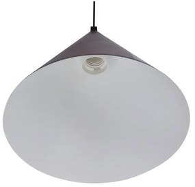 Тъмнокафява висяща лампа с метален абажур ø 25 cm Dunca - Candellux Lighting