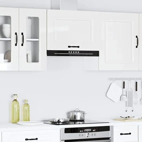 853599 vidaXL Кухненски стенен шкаф, Kalmar, бял гланц, инженерно дърво