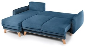 Променлив син велурен разтегателен диван Tori - Bonami Selection