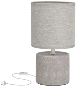Сива настолна лампа с текстилен абажур (височина 26 cm) Dina - Candellux Lighting