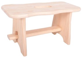 Стол от масивен бор в естествен цвят Tirolo – Rojaplast