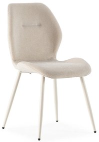 Кремави тапицирани трапезни столове в комплект 4 бр. Ansu – Marckeric