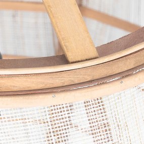 Смарт висяща лампа кафява 50 см вкл. Wifi G95 - Pascal