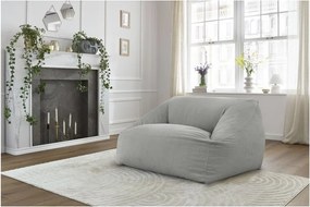 Светлосив пуф от рипсено кадифе Lilibet – Bobochic Paris