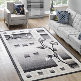 Стилен килим за хол с шарка на цветя Ширина: 120 см | Дължина: 170 см