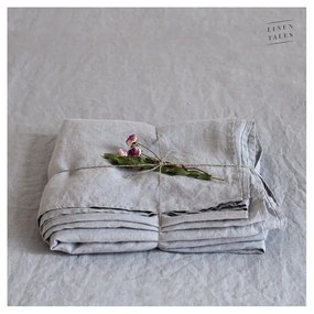 Светлосив ленен чаршаф 180x260 cm Light Grey – Linen Tales