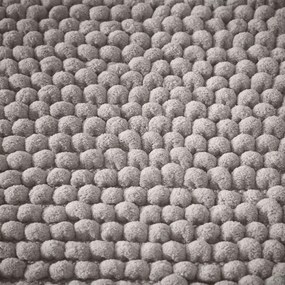 Сив килим за баня 50x120 cm Aspen Bobble – Bianca
