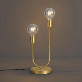 Арт Деко настолна лампа месинг 2 светлини - Tuning