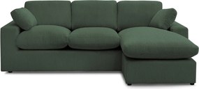 Зелен ъглов диван от рипсено кадифе Belair – Bobochic Paris