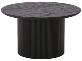 Тъмнокафява кръгла масичка за кафе от декор от топола ø 80 cm Boavista – House Nordic