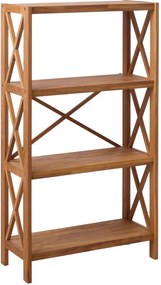 Стелаж от масивен дъб в естествен цвят 70x124 cm X-Shelf – Unique Furniture