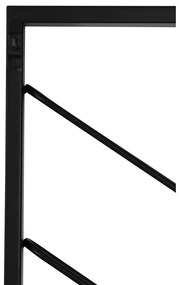 Черен стенен метален стелаж за вино брой бутилки 8 36x160x6 cm Malbeo – Light &amp; Living