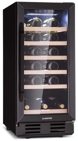 Klarstein Vinovilla 29 Built-In, охладител за вино за вграждане, 81 литра / 29 бутилки, стъклена врата, неръждаема стомана