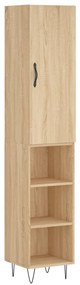3199012 vidaXL Висок шкаф, сонома дъб, 34,5x34x180 см, инженерно дърво