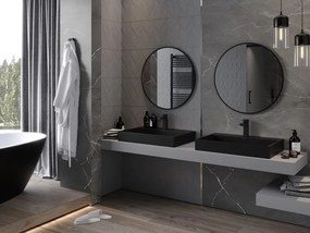 Mexen Loft кръгло огледало за баня 70 см, черна рамка - 9850-070-070-000-70