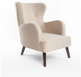 Бежово кадифено кресло Noemye – Bonami Selection