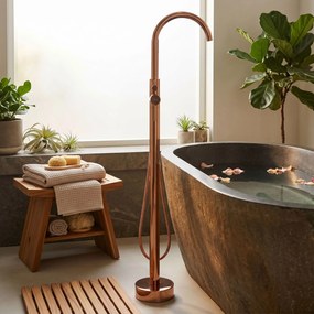 Cмесител-свободно стоящ  Rea Lungo Copper