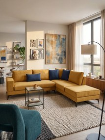 Ъглов диван Rosto-Mustard-Left
