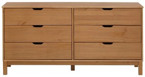 Нисък скрин от масивен бор в естествен цвят 150x75 cm Post – Støraa