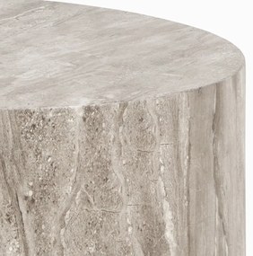 Сиви кръгли масички за кафе в комплект от 2 бр. от камък ø 58 cm Dice – Actona