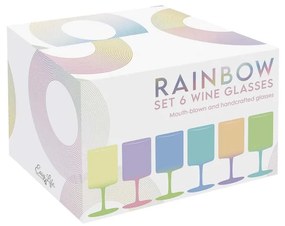 RAINBOW СЕТ 6 БР ЧАША ЗА ВИНО 360 МЛ