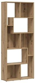 856015 vidaXL Библиотека, дъб артизан, 67x24x161 см, инженерно дърво