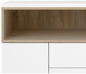 Бял скрин 176x90x49 cm Roomers – Tvilum