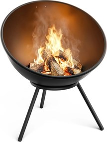 Klarstein Fireball ниска огнищна купа | искрозащита | корозионно устойчива | здрава | 43 см | черна