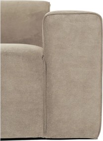 Бежов велурен модул на дивана (десен ъгъл) Sting - Scandic